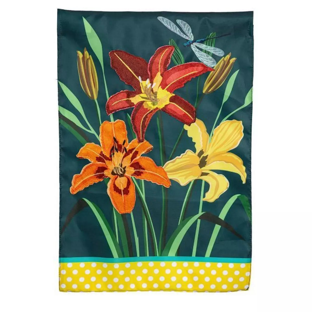 Daylilies , Garden Applique Flag