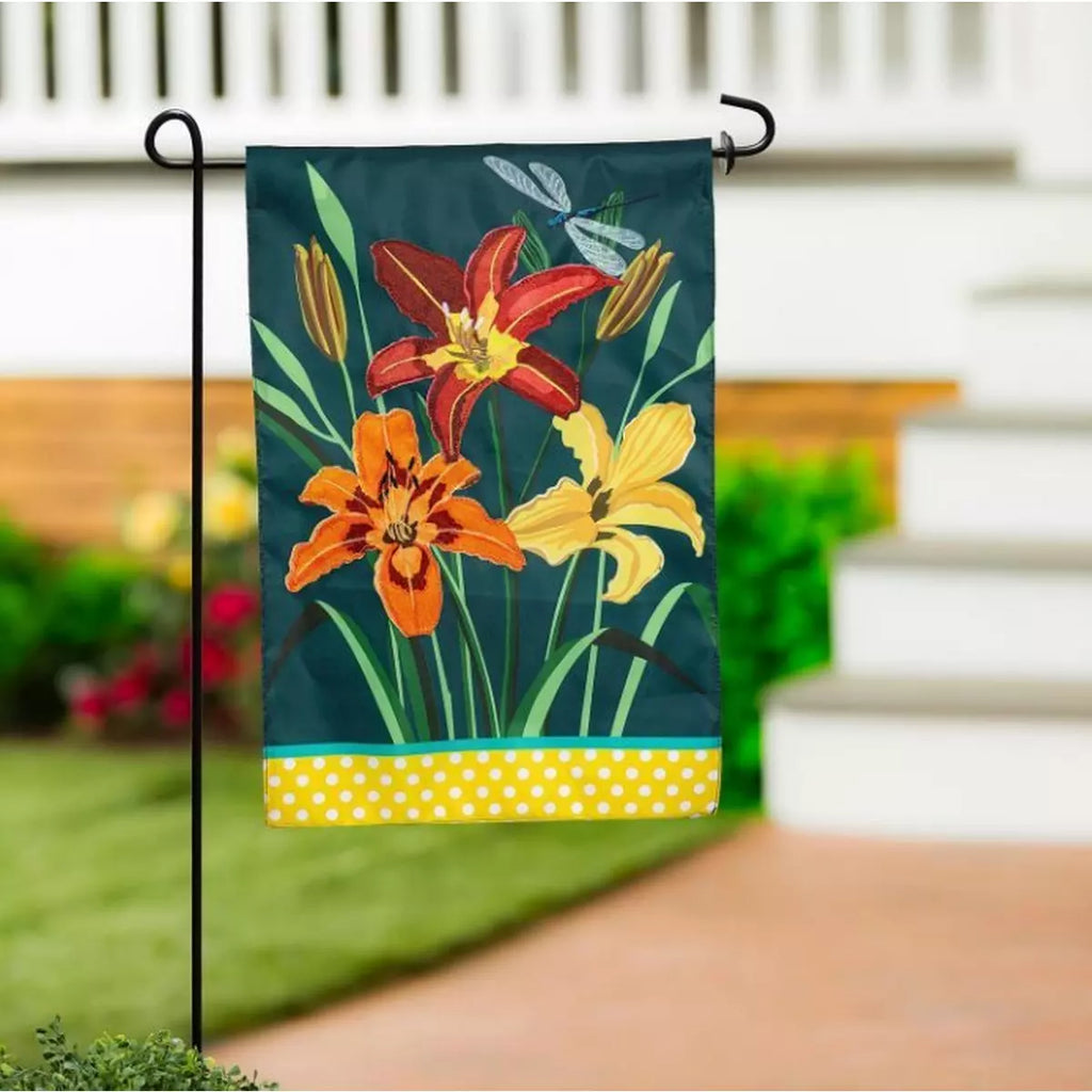 Daylilies , Garden Applique Flag