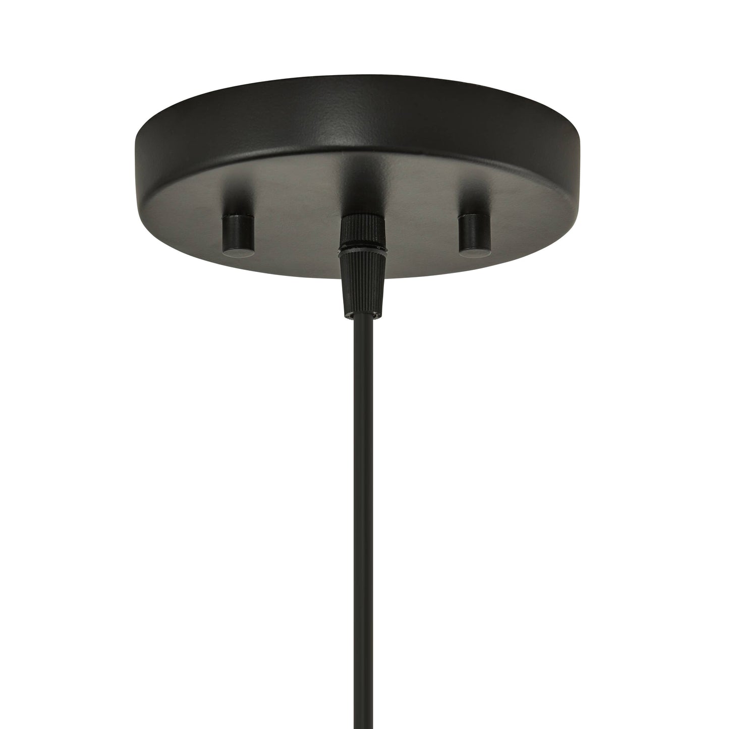 Black Metal Cage and Brown Wood Pendant Light