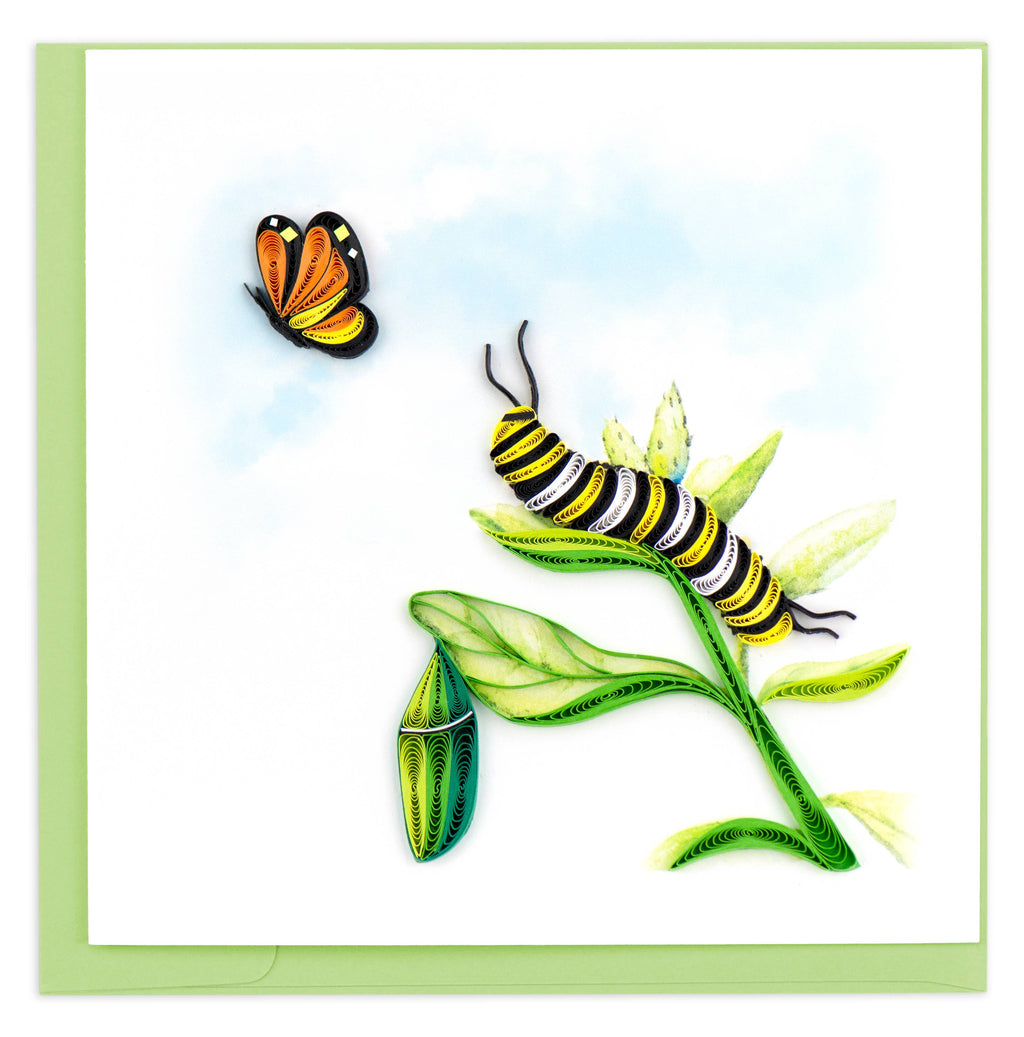 Quilling Greeting Card - Caterpillar
