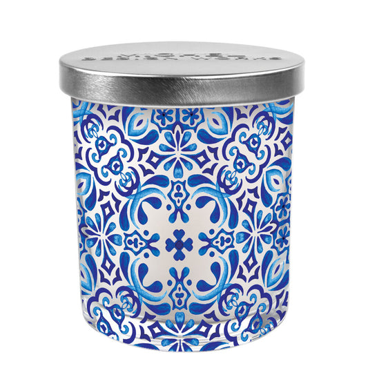 Michel Design Works. Indigo Seas Decorative Glass Candle