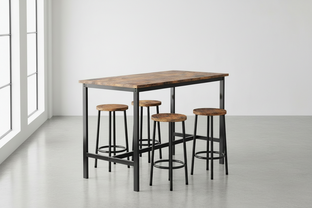 Industrial Counter Height Bar Table and Chairs