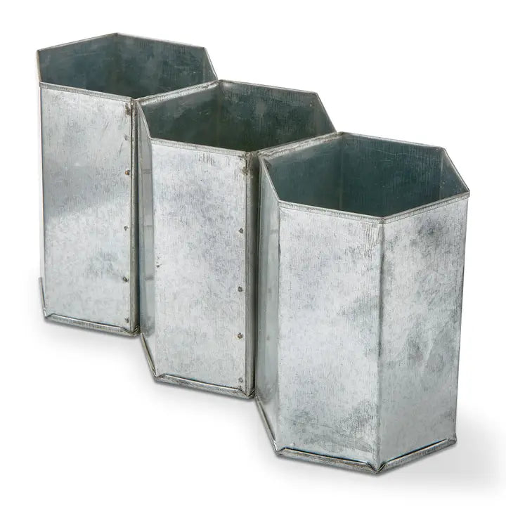 Galvanized Flatware Caddy