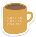 Ginger P. Designs - Mini Coffee Mug Vinyl Sticker