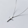 Perimade & Co. LLC - Dainty Cross Charm Pendant Necklace in 925 Sterling Silver