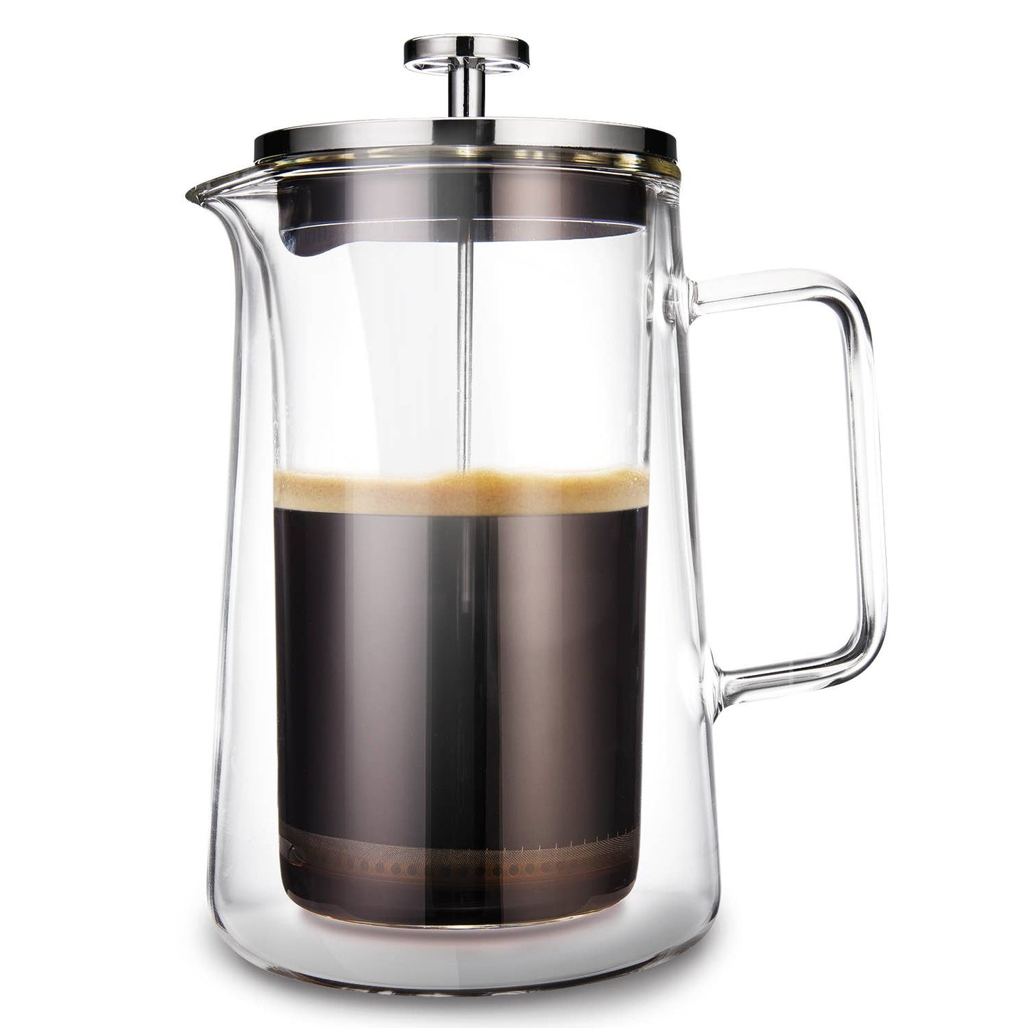 Kaffe French Press Coffee Maker. Double-Wall Glass (0.8L)