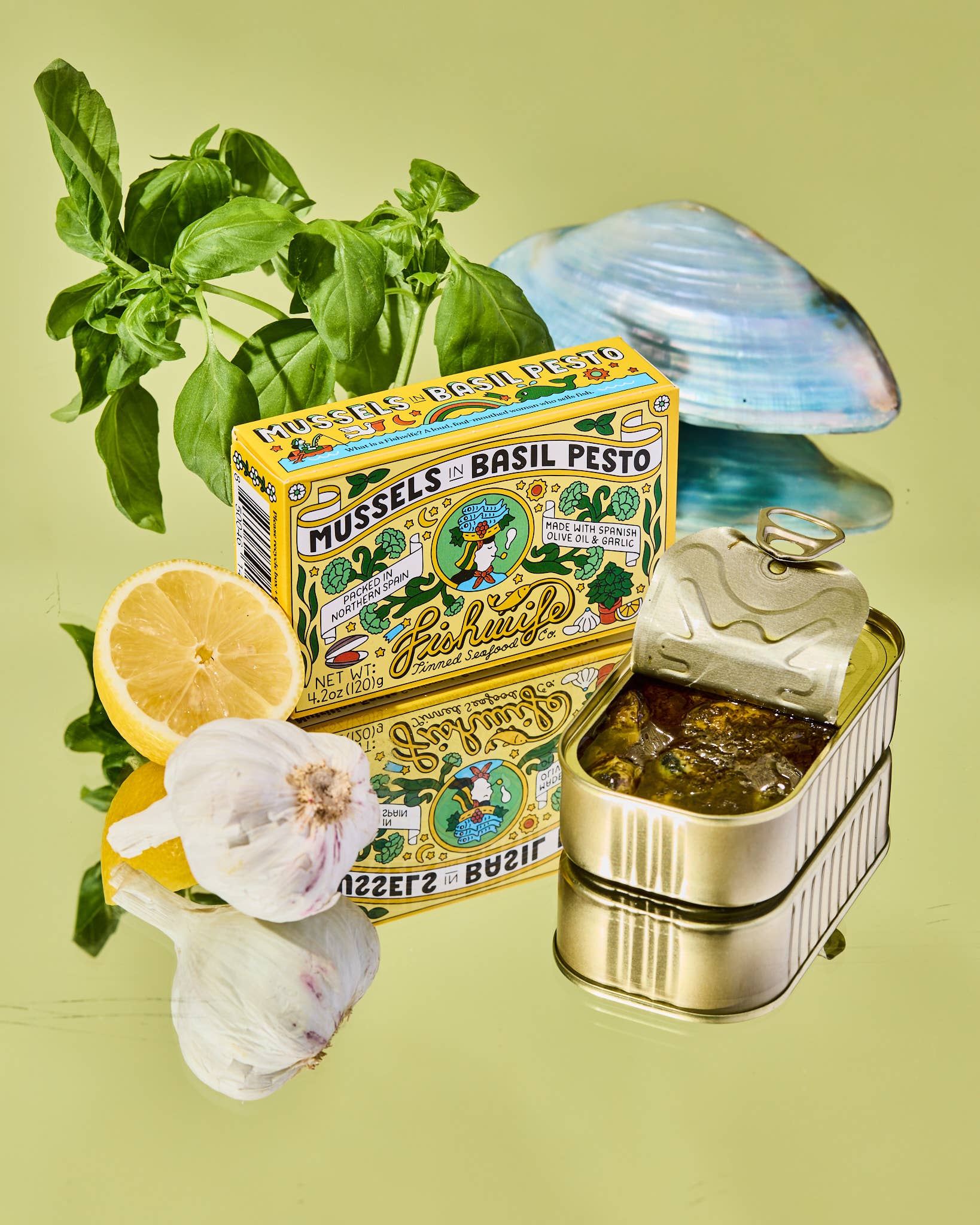 Fishwife - Mussels in Basil Pesto