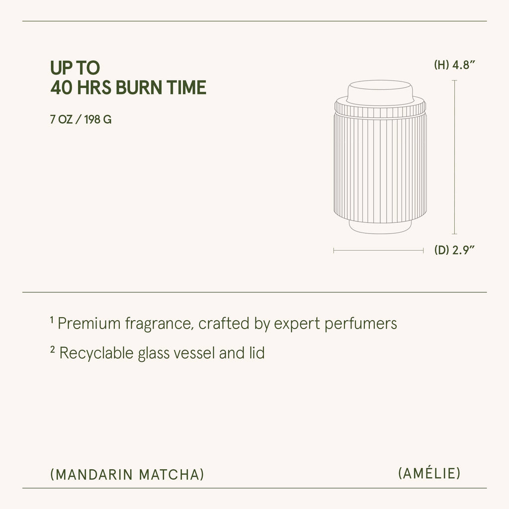 La Jolie Muse - Mandarin Matcha Scented Candle - 7oz
