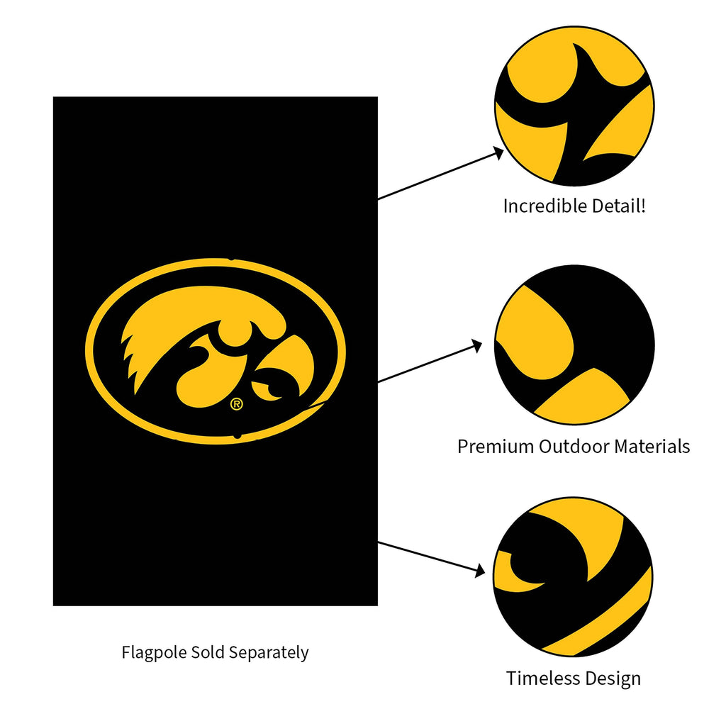 Applique Flag, Reg, University of Iowa