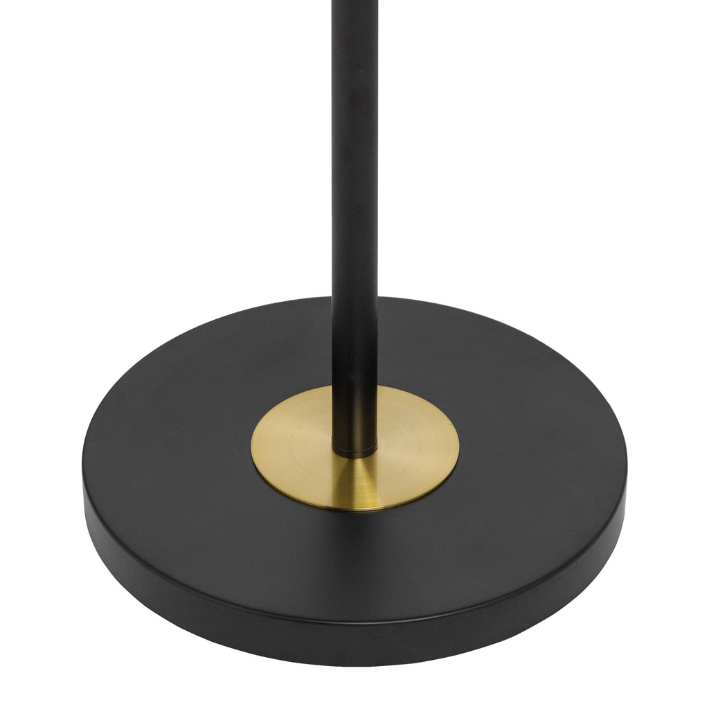 Hendrickson Black & Gold Industrial Metal Floor Lamp - 63.25"H