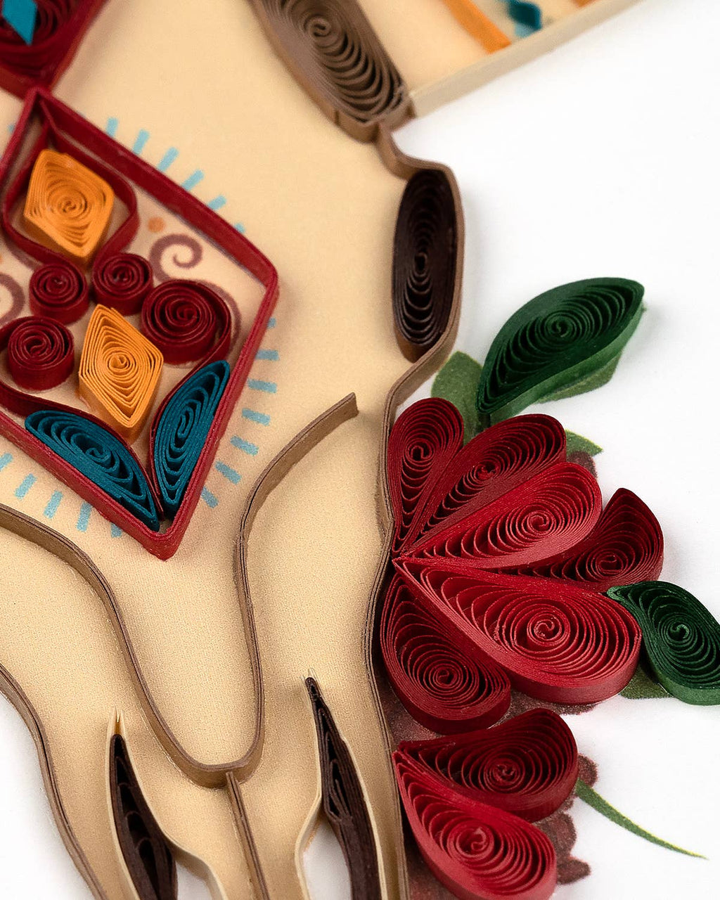 Quilling Greeting Card - Decorative Longhorn Skull