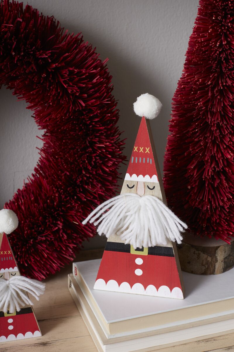 Santa's Whiskers Wooden Christmas Tree - Large