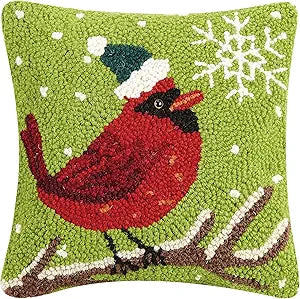 Cardinal w/Snowflake Pillow