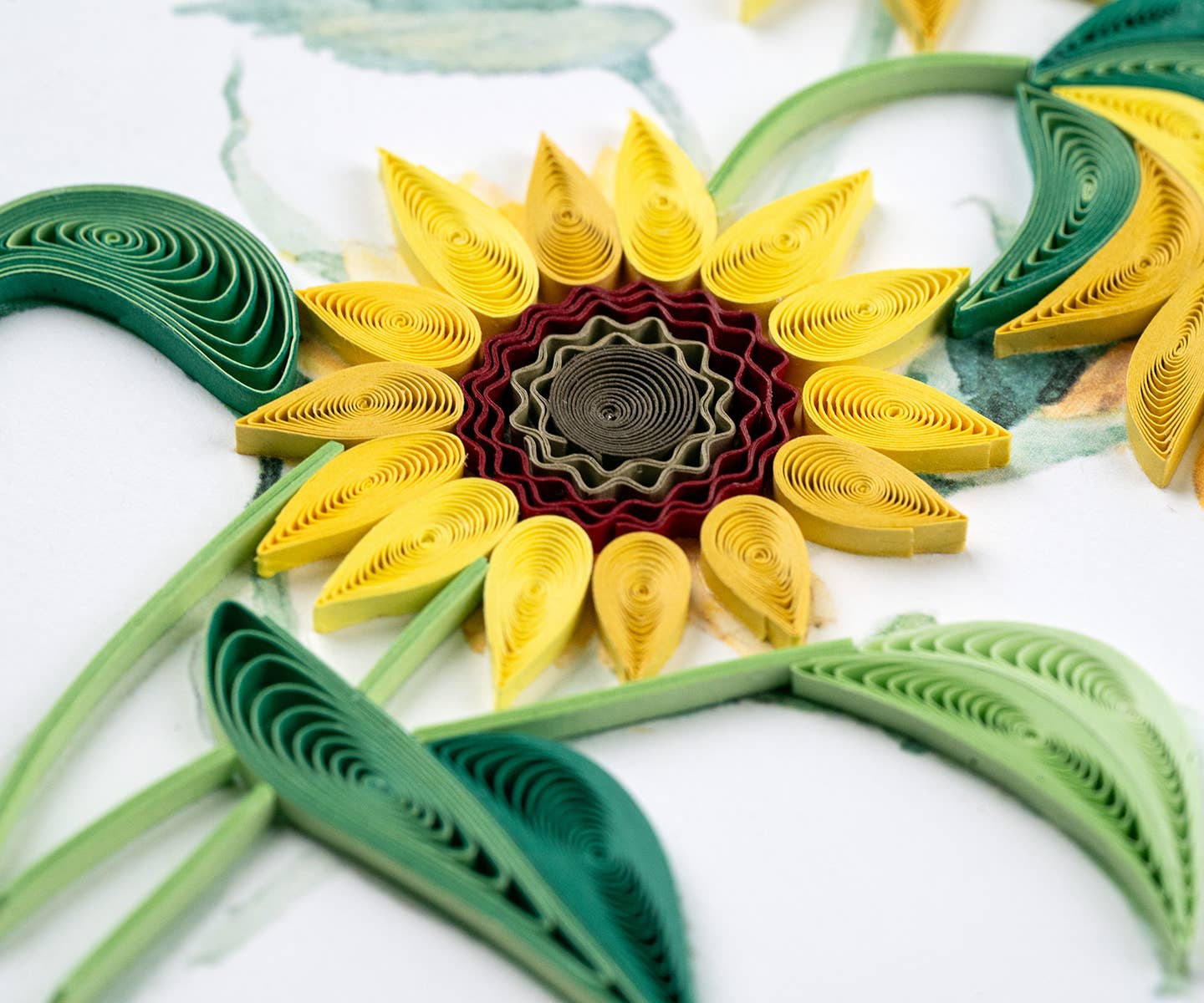 Quilling Card - Quilled Wild Sunflowers Greeting Card
