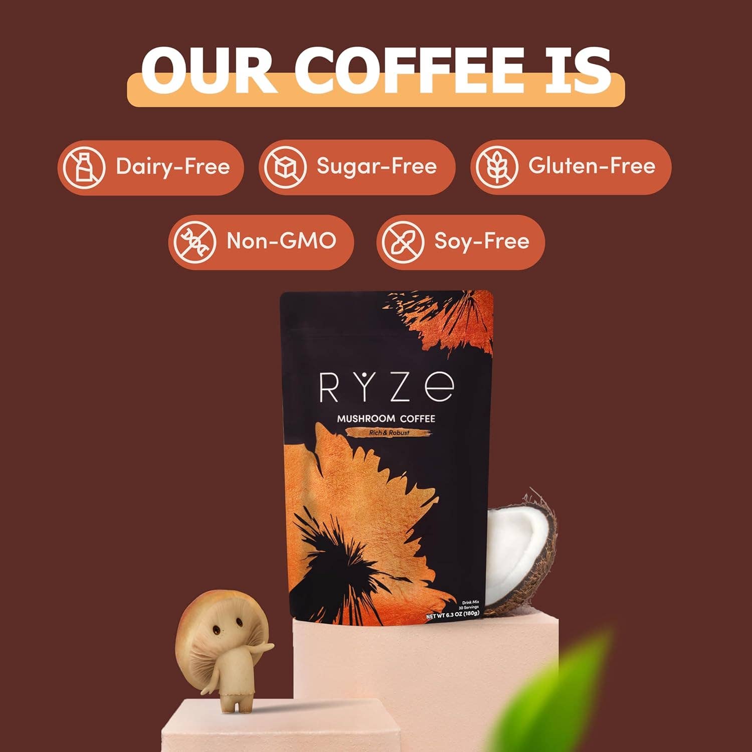 RYZE Superfoods - Mushroom Medium Roast Coffee