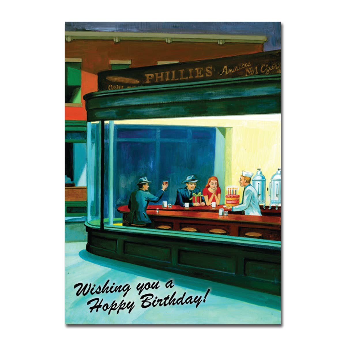 Allport Editions - Hopper Nighthawks Birthday Card