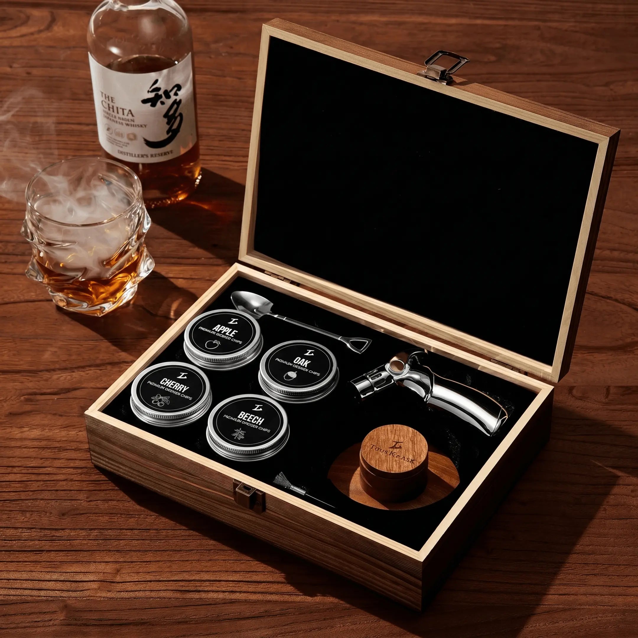 TsukiGlass - Smoker Kit For Whisky & Cocktail (Storm Bundle)