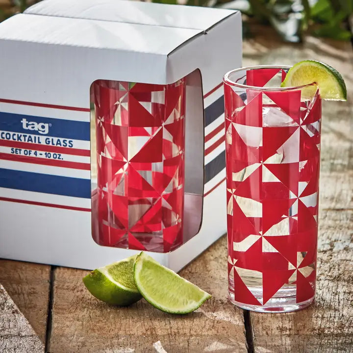 Pinwheel Drinks Glasses (10 oz)