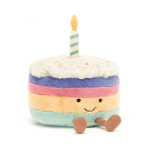 Jellycat Amuseable Rainbow Birthday Cake (Medium)