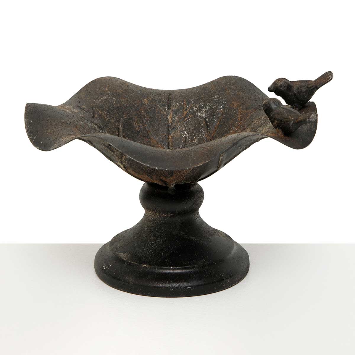 BIRD BATH PEDESTAL WITH BIRDS