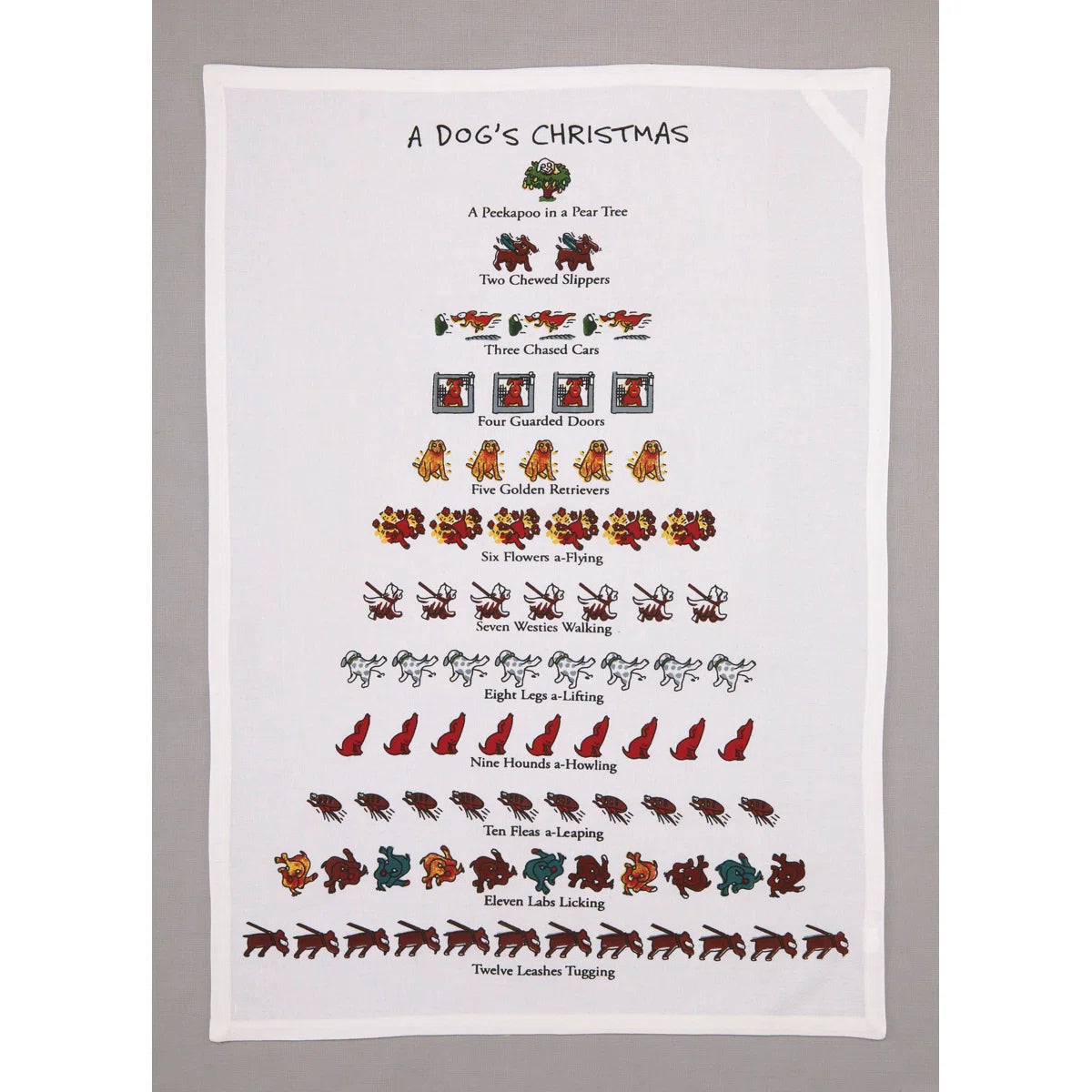 Dishtowel, A Dog's Christmas Kitchen Towel