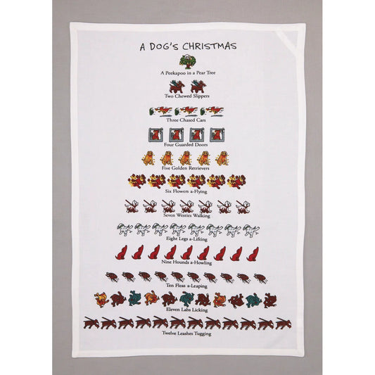 Dishtowel, A Dog's Christmas Kitchen Towel