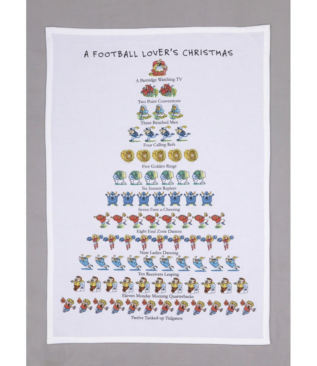 Dishtowel, A Football Lover's Christmas Kitchen Towel