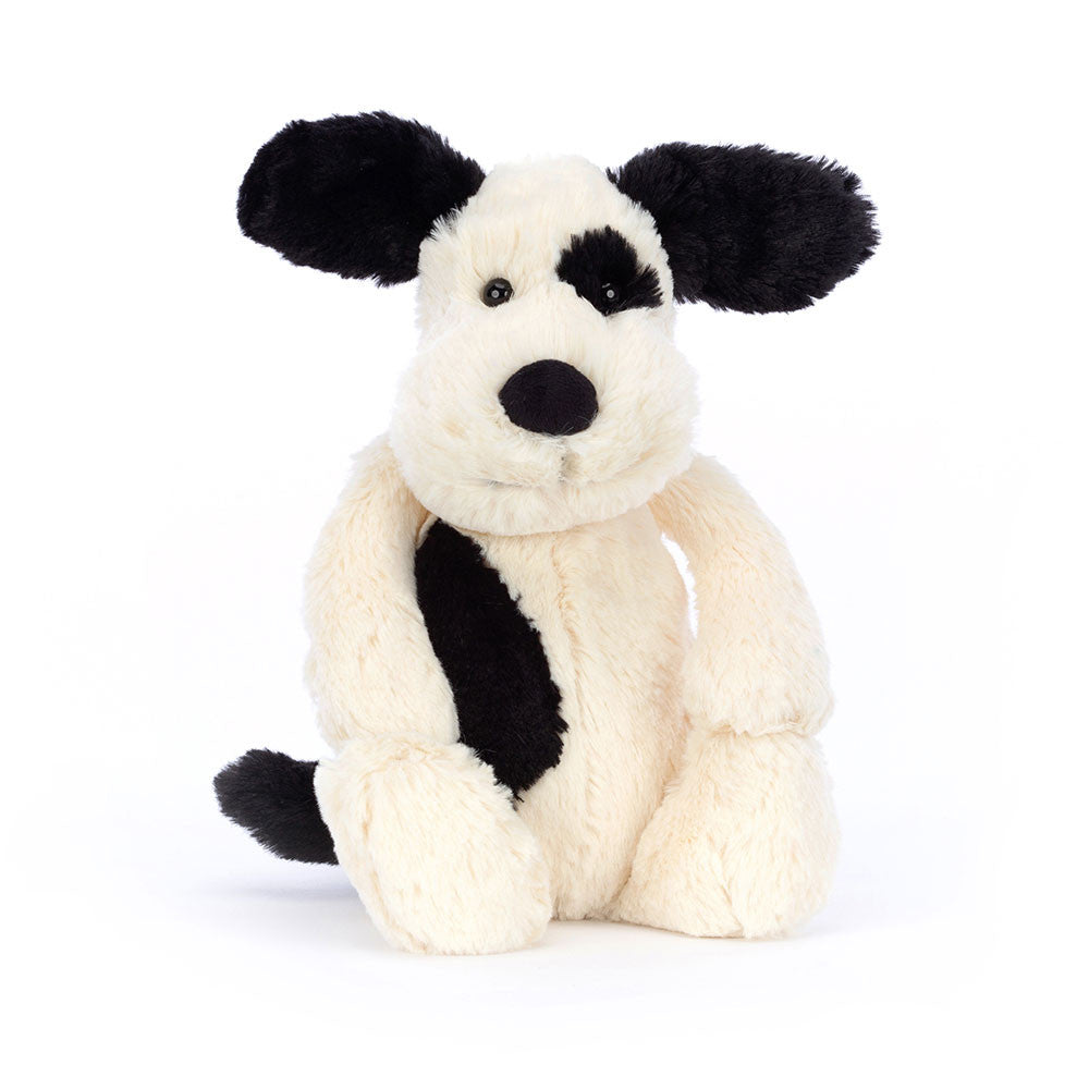 Jellycat Bashful Black & Cream Puppy (Original)