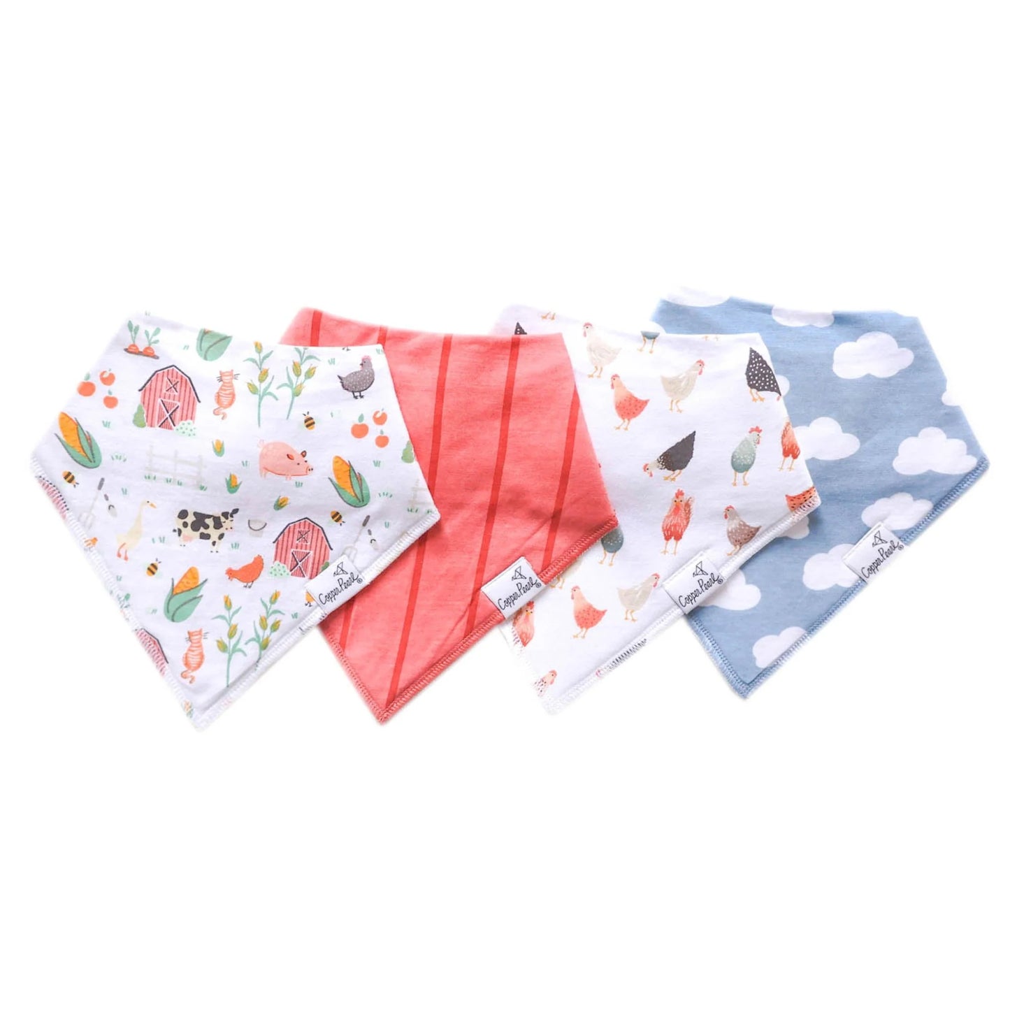 Copper Pearl Baby Bandana Bibs