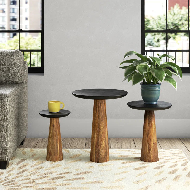 Wooden Side Tables - Round