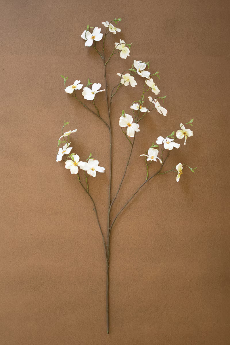 Artificial dogwood Spray - White