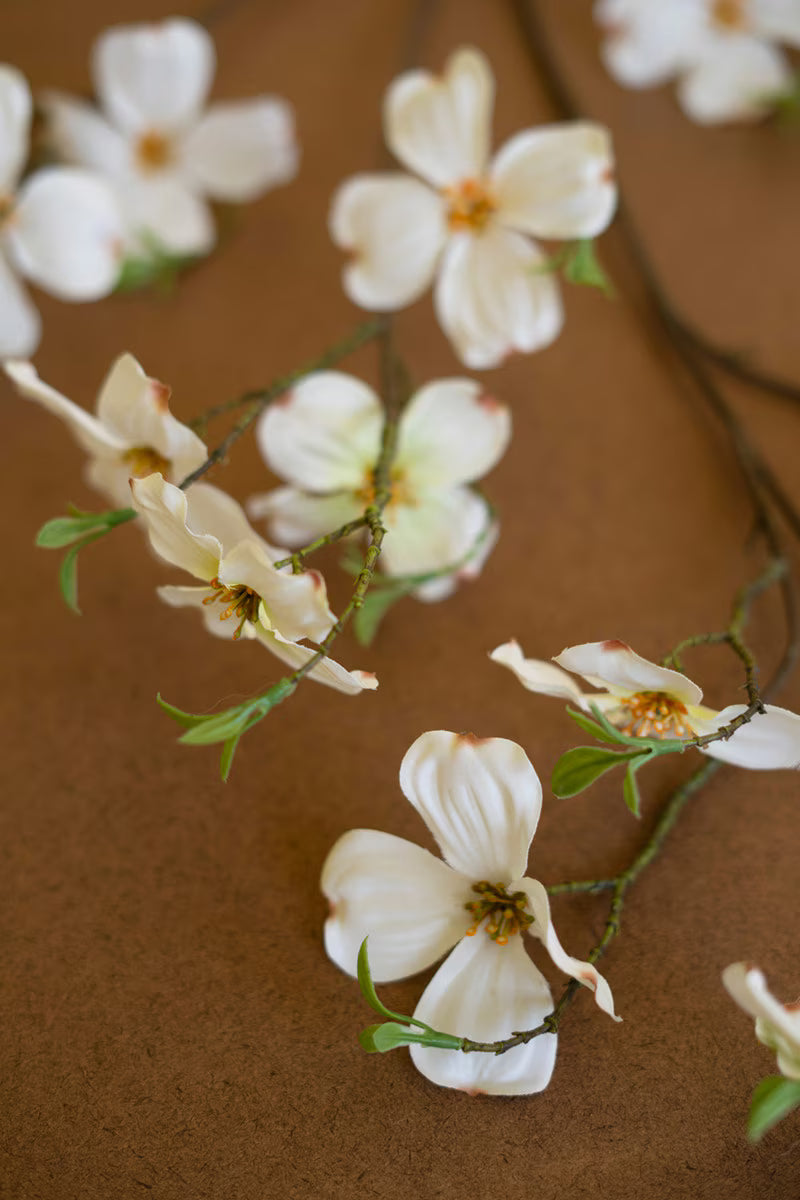 Artificial dogwood Spray - White
