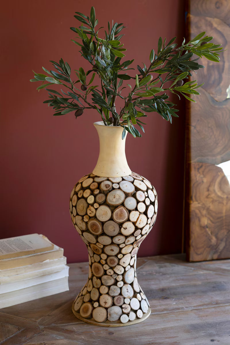 Spliced Wood Bulb Vase  20" Tall