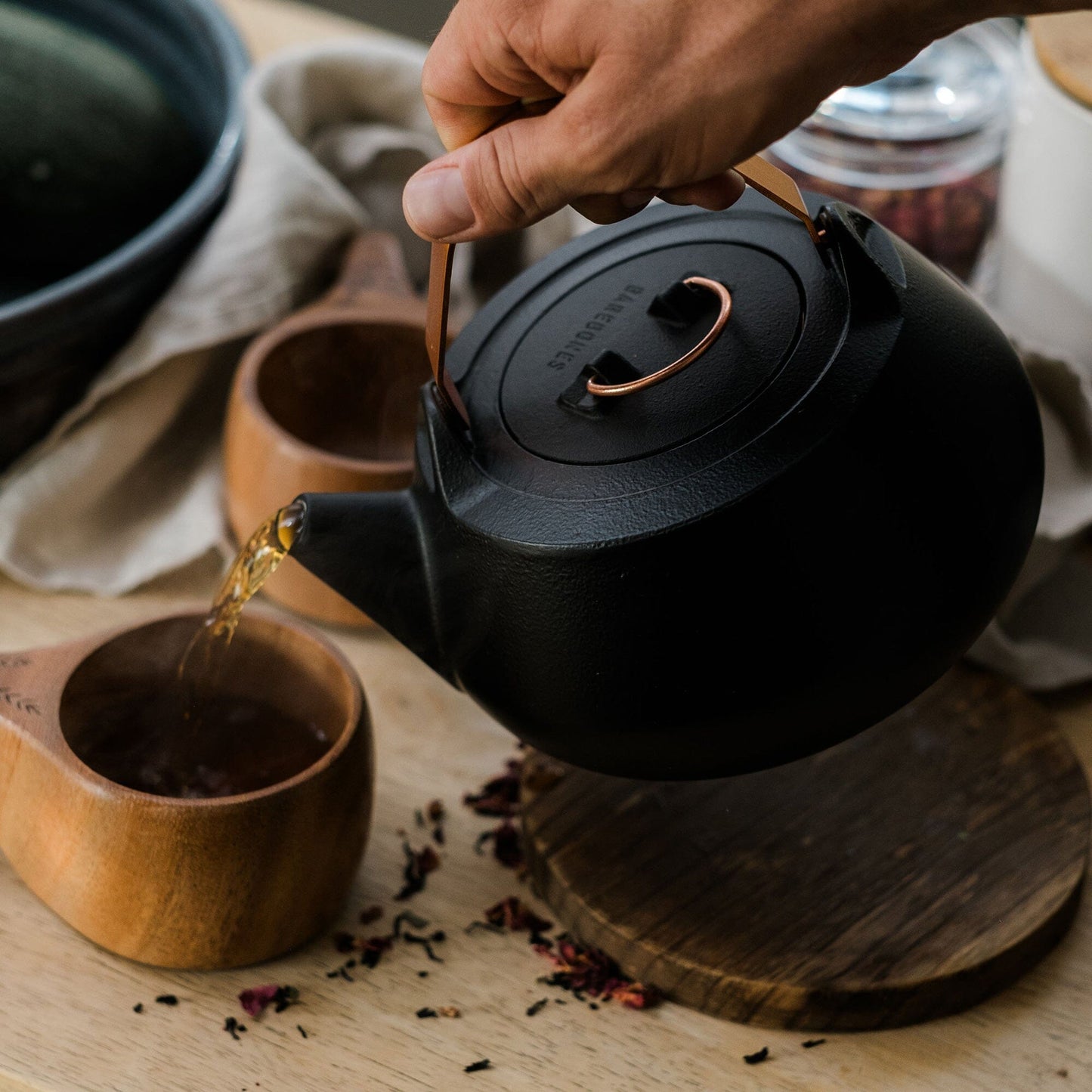 Barebones - Enamel Lined Cast Iron Teapot
