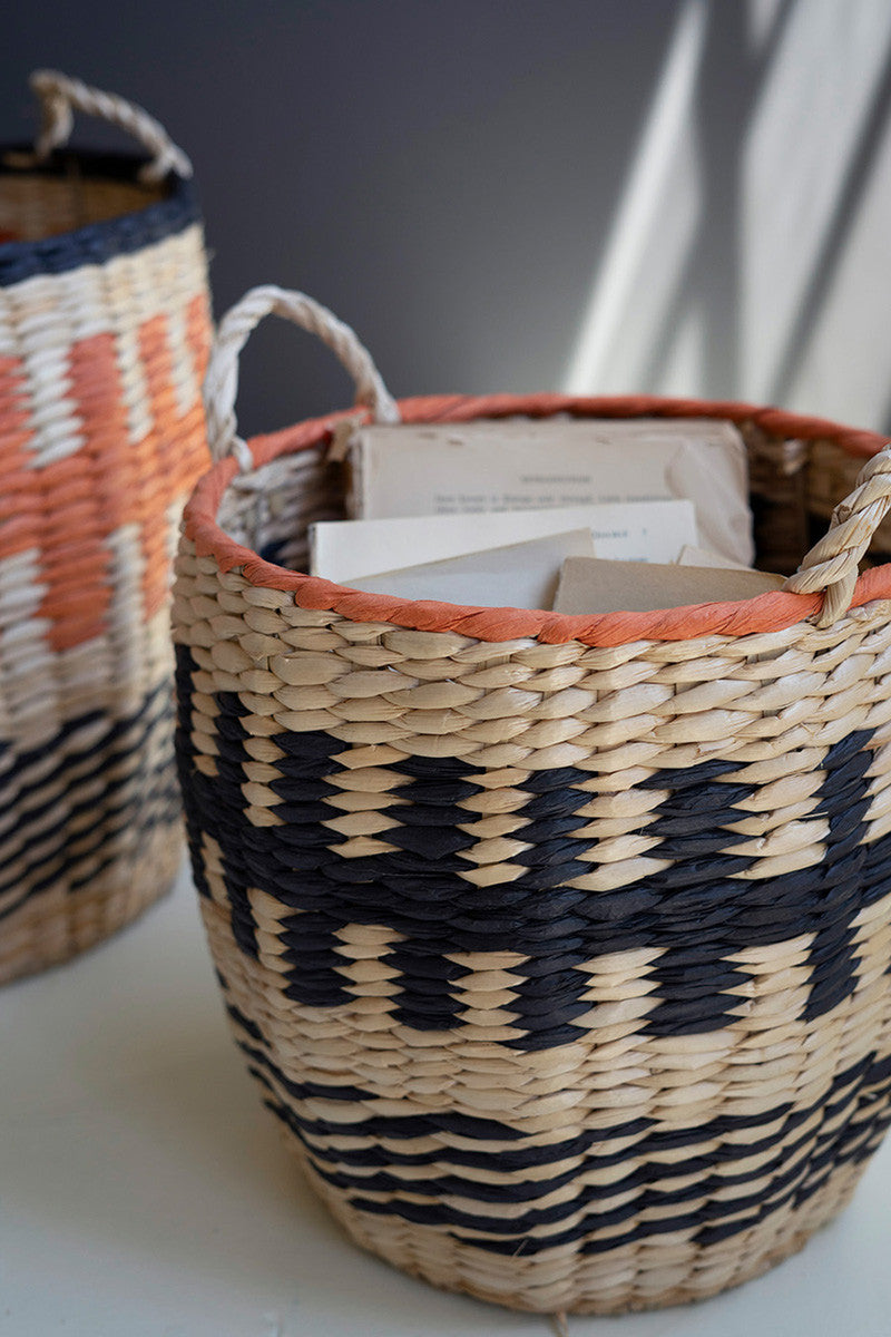 Woven Seaweed Baskets, (2) Colors Available