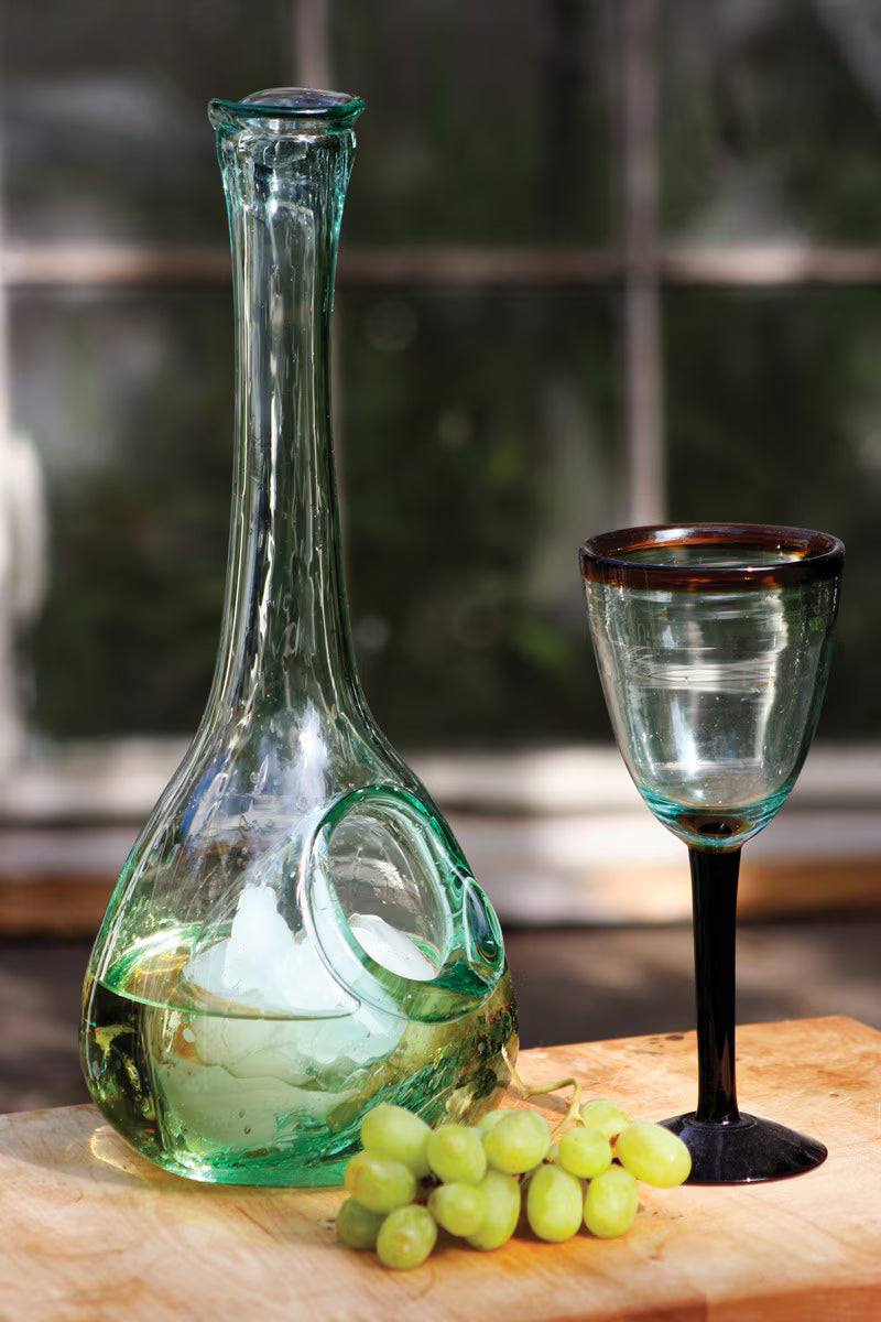 White Wine Glass Decanter w/ Ice Pocket