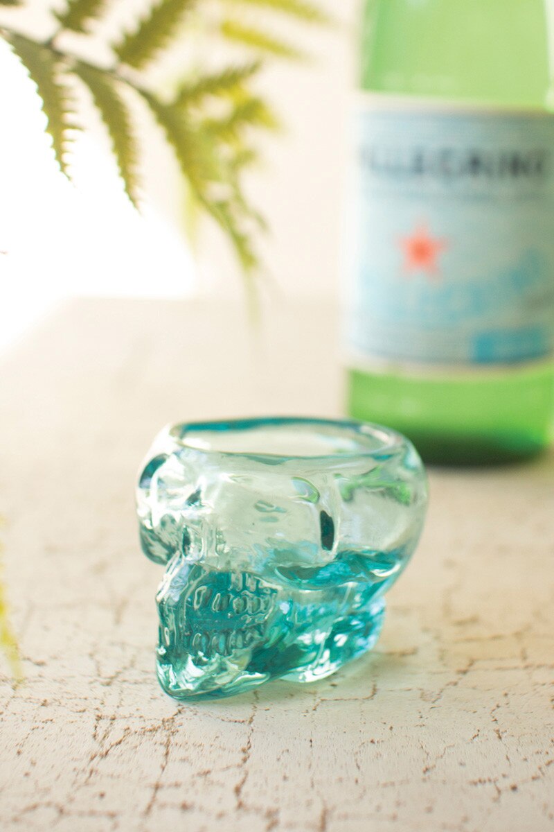 Recycled Skull Shot Glass
