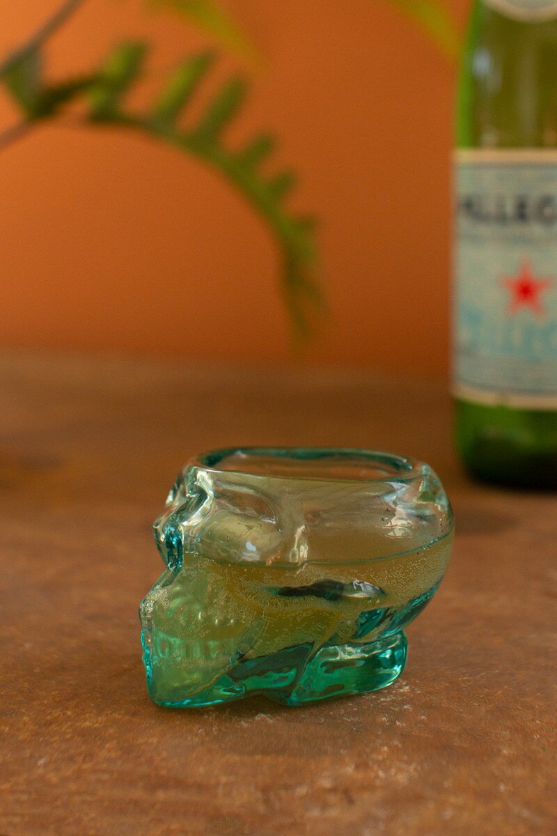 Recycled Skull Shot Glass