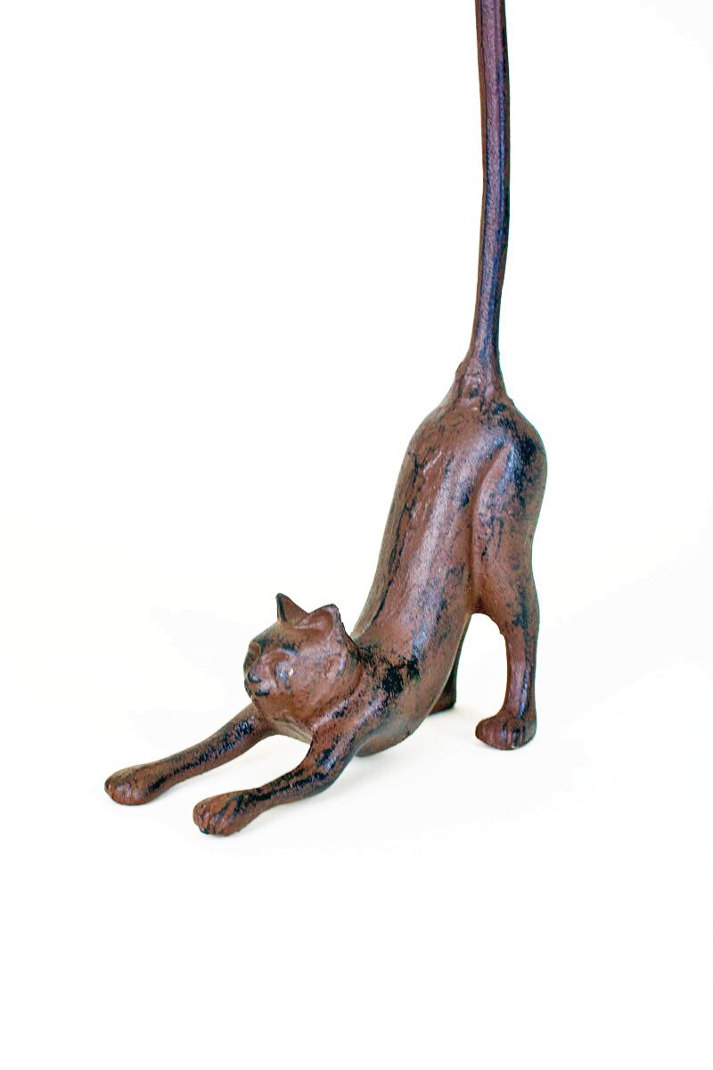 Iron Cat Paper Towel Holder