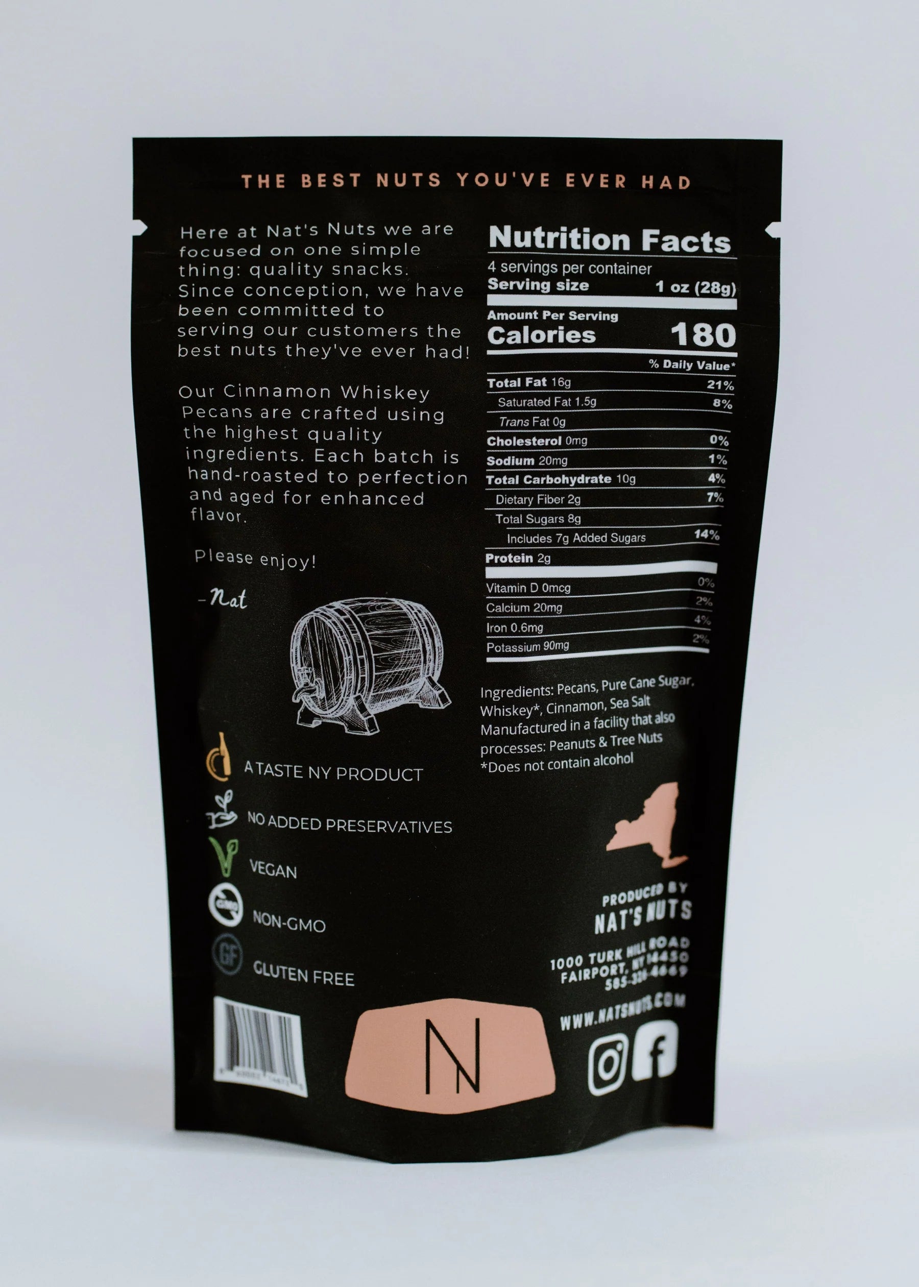 Nats Nuts Cinnamon Whiskey Pecans