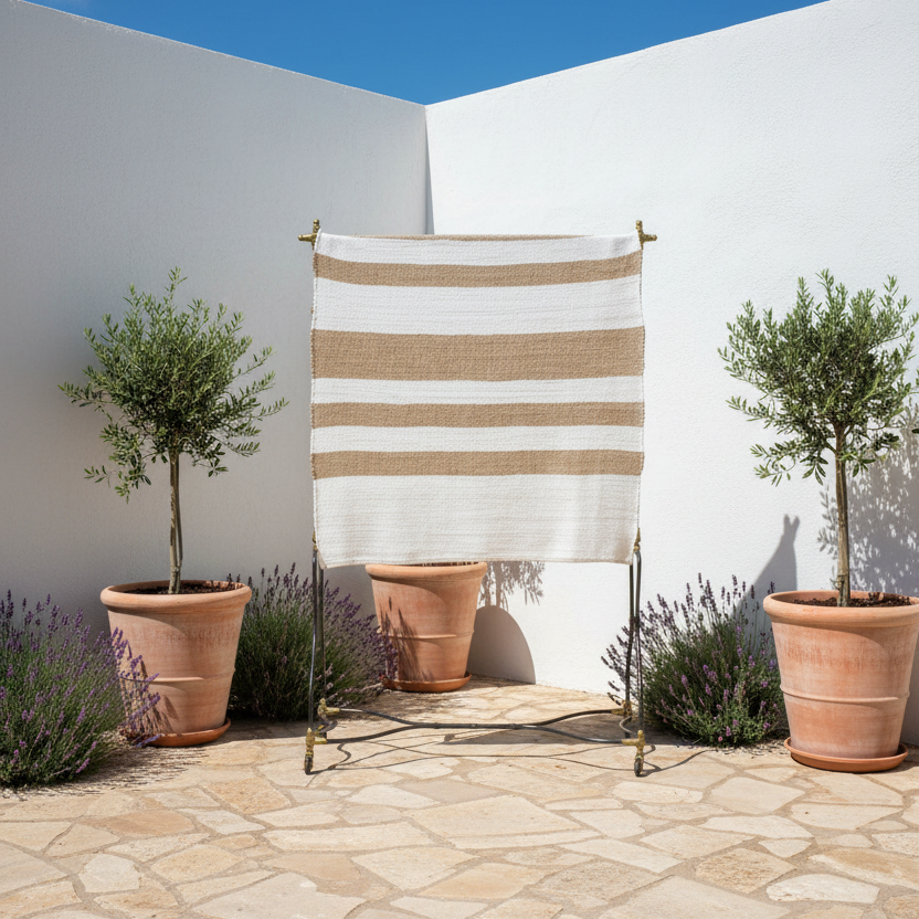 Tai Stripe 4 x 6  Rug White Multi