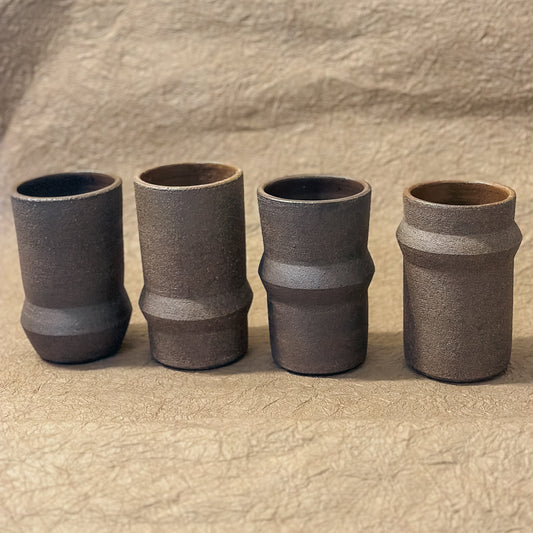 Olivia Snow Ceramics - Saturn Ceramic Tumblers in Dark Brown