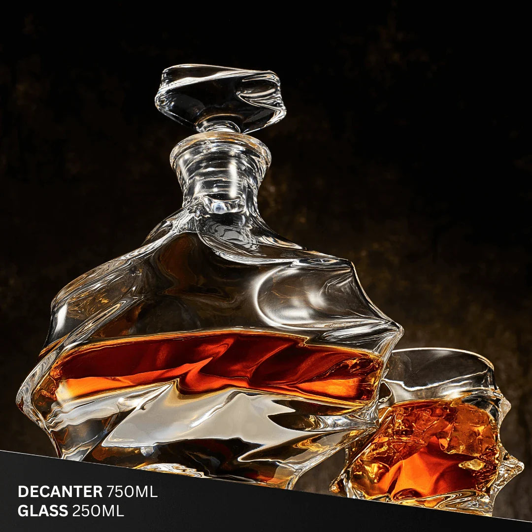 TsukiGlass - Storm Japanese Crystal Whisky Decanter