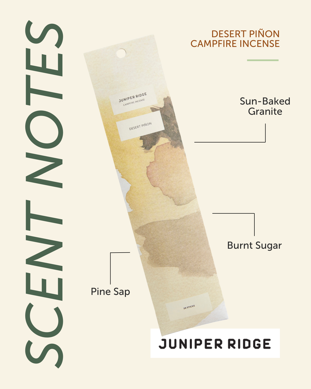 Juniper Ridge - Desert Piñon Campfire Incense (20 Sticks)