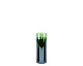 Green LED Candle in Clear Glass Cylinder 6" x 2"