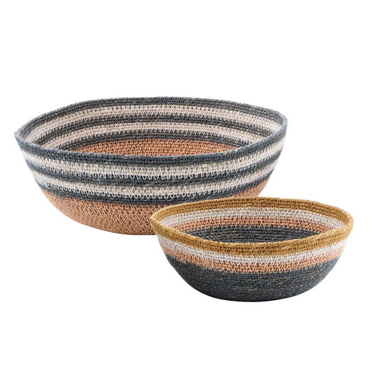 Navy Patterned Decorative Bowls (2 Sizes)
