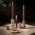 Tall Travertine Marble Taper Candleholder