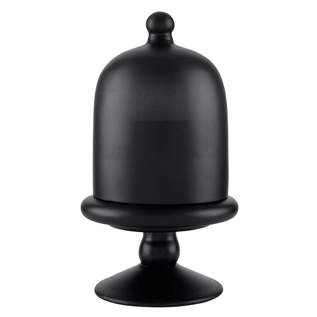 Nordic Wood Scented Black Cloche Candle