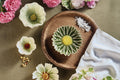 Emerald Sunflower Plate
