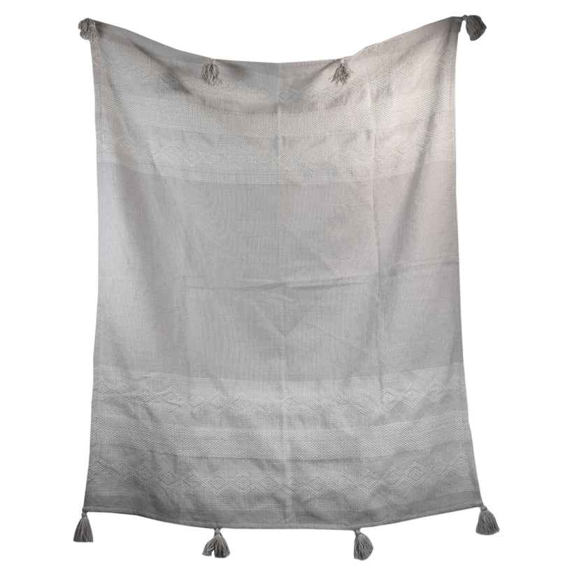 Foreside - Hand Woven Outdoor Safe Adeline Throw Gray